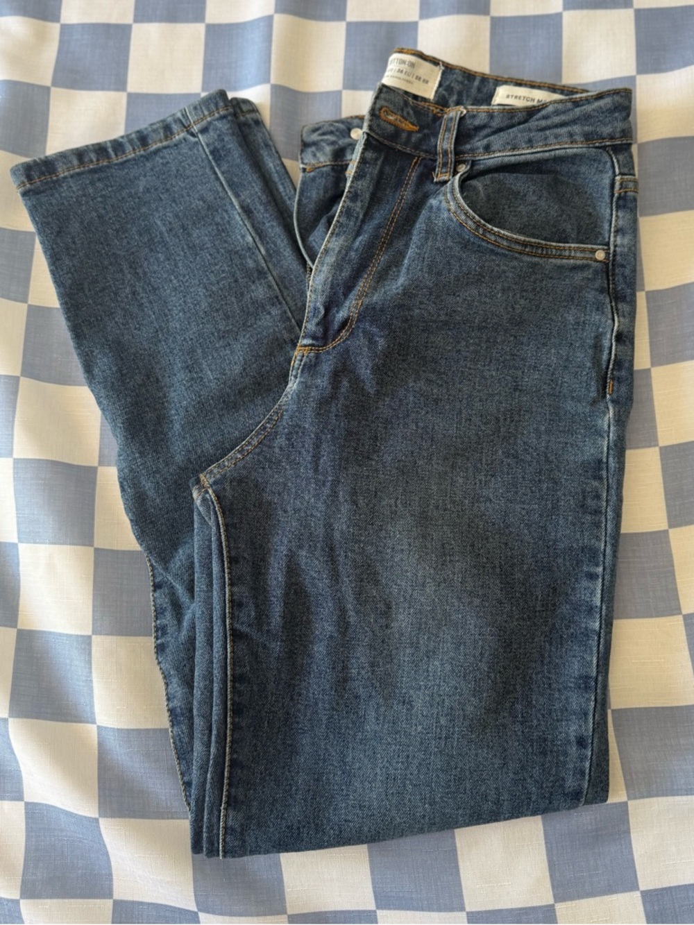 Cotton On Light Blue Stretch Mom Jeans